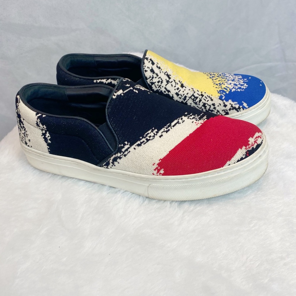 Celine Tartan Multicolor Skate Slip On Sneakers